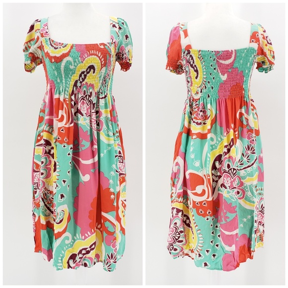 Boston Proper Dresses & Skirts - Boston Proper silk multicolor short sleeve dress 2